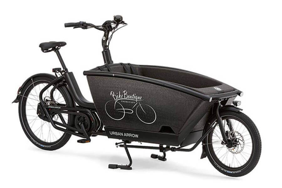 Das Lastenrad Urban Arrow Family in Farbe schwarz