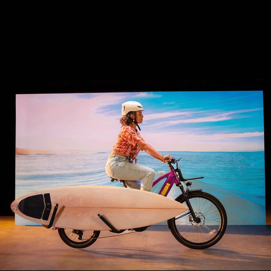 Oder auch mal ein Surfbrett, vielleicht nicht überall die Hauptnutzung